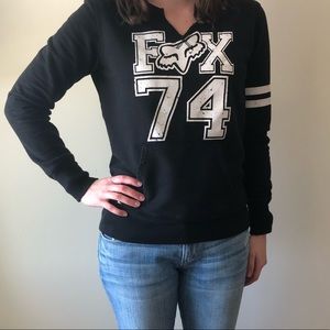 Fox v neck sweatshirt